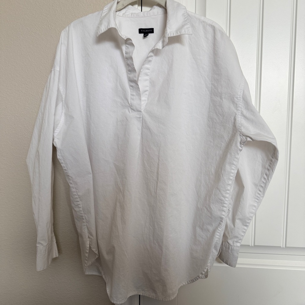 Talbots White Tunic Shirt